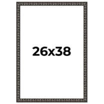 26x38 Frame Black-Brown Medieval Solid Wood Picture Frame | 1.5 Inch Moulding Width | Gotham