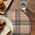 thumbnail image 3 of Buffalo Plaid Round 13 Inch Placemats Set of 6, Modern Farmhouse Colorful Checkered HeatResistant Non Slip Place Mats for Dining Table, Wipeable Braided Kitchen Table Mats for Housewarming, 3 of 9