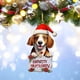 thumbnail image 2 of Decoración del hogar con forma de perro plano, decoración del árbol de Navidad., 2 of 3