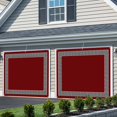 thumbnail image 3 of Red Garage Door Cover Banner 7 x 16 FT, Black Modern Geometric Abstract Art Aesthetics Garage Door Curtains Backdrop with Grommets for Indoor Outdoor Wall Party Porch Yard Decorations Background, 3 of 9