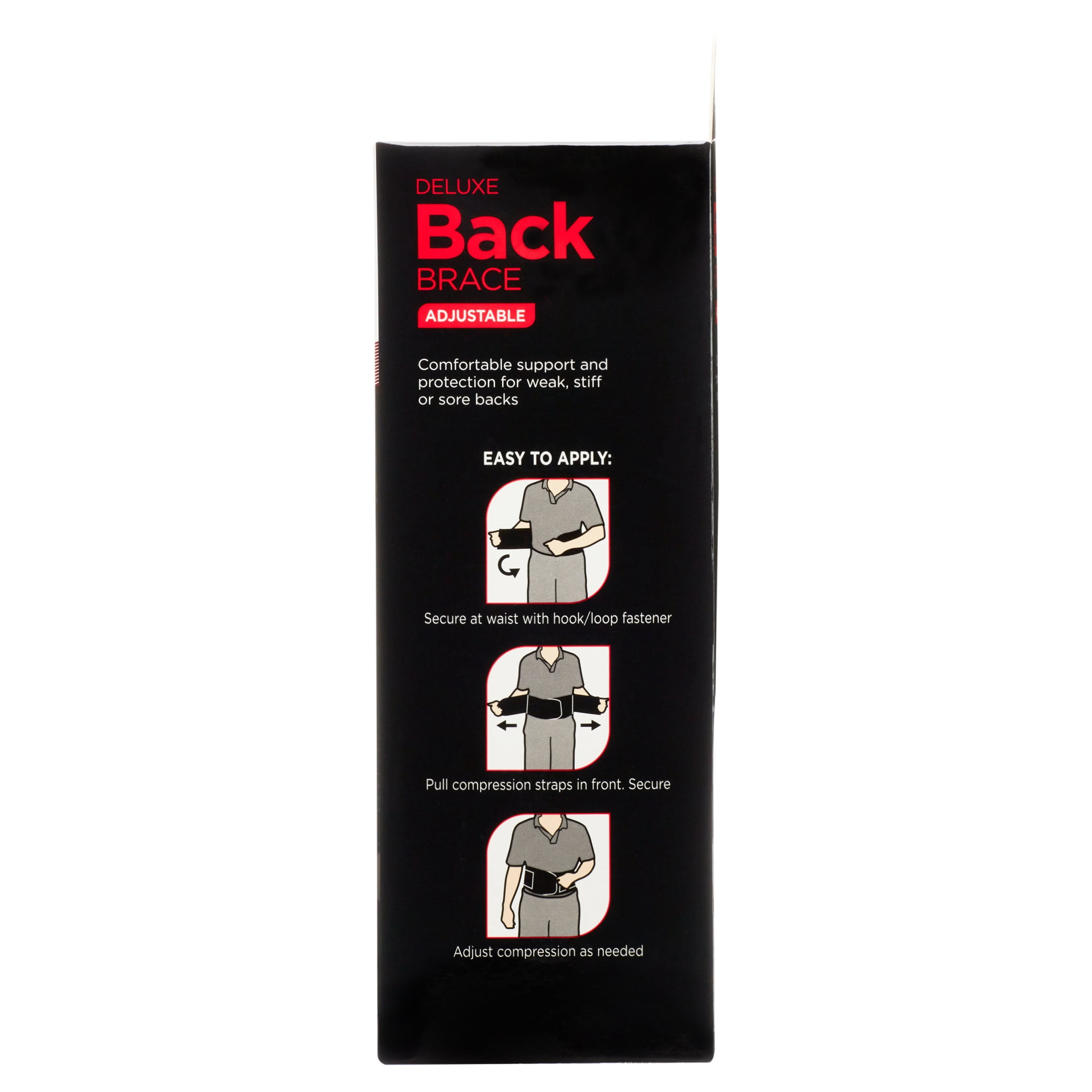 Equate Deluxe Adjustable Back Brace, One Size