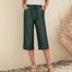 thumbnail image 3 of Pantalones de Pierna Ancha de Cintura Alta para Mujeres Estilo de Harem Suelto, Pantalones Largos Casuales de Lino de Algodón para Citas de Primavera Verano Y Desgaste de Playa, 3 of 8