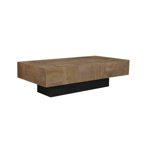 Taran Designs Maria Modern Solid Wood Coffee Table in Dark Brown