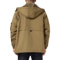 thumbnail image 3 of CHAQUETA PARKA DE TRABAJO CON CAPUCHA Y FORRO DE FELPA TEMPLADA INSPIRADA EN CHIC PARA HOMBRE TALLA XL KHAKI, 3 of 6