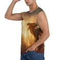thumbnail image 3 of Pofeuu Castle Cool Fire Dragon Print Men's Muscle T-Shirt, Sleeveless, Muscle Tank, Classic Muscle Tee Top For Men Casual Sleeveless Muscle T-Shirt Trendy Clothes-Small, 3 of 7