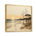 thumbnail image 2 of Designart "Vintage Scenery by the Beachside I" Nautical & Beach Floater Framed Wall Art Print, 2 of 7