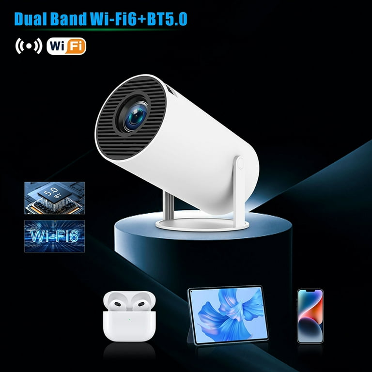 Mini Projector,HY300 Pro Smart Projector,4K Projector with
