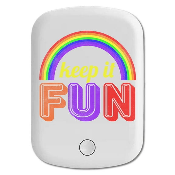 DistinctInk Magnetic Battery Pack, 5000 mAh Wireless Portable Charger with USB-C Cable, Compatible with MagSafe iPhone 14 / 13 / 12 Series - Keep It Fun - Rainbow