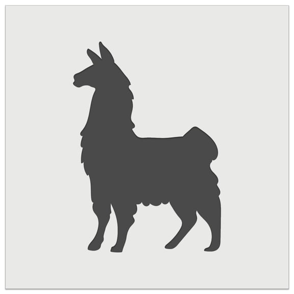 Proud Wooly Llama Standing Silhouette DIY Cookie Wall Craft Stencil - 5.5 Inch