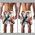 thumbnail image 3 of luoweisi Men's Beach Shorts Quick Dry Swim Trunks with Mesh Lining Woodpecker S, 3 of 5