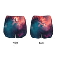 thumbnail image 3 of Vsdgher Cosmic Paint Swirl Athletic Shorts for Women, Women's Running Double Layer Shorts, High Waisted Yoga Shorts, Workout Athletic Shorts-Medium, 3 of 7