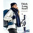 thumbnail image 5 of Vbiger Winter Beanie Hat Scarf Touchscreen Gloves Set for Men and Women, Beanie Gloves Neck Warmer Set with Warm Knit Fleece Lined, Navy Blue, 5 of 7