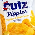 thumbnail image 2 of Utz Ripples Cheddar and Sour Cream Potato Chips - Cheesy Sour Cream Natural Flavors - 4, 2.75oz bags, 2 of 4