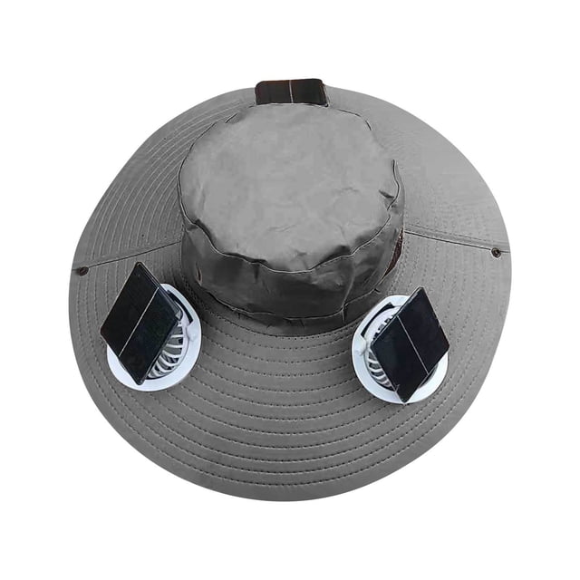 Wide Solar Fan Outdoor Fishing Hat Men Sun Hat With Solar Fan Fishing Hats 3 Speed Adjustable Fan Hat