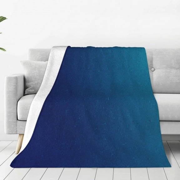 Rateoe teal blue Print Fuzzy Fleece Throw Blanket Extra Large,Super Soft,Fluffy and Warm Blankets for Couch,Bed,All Season Use-50"x40"