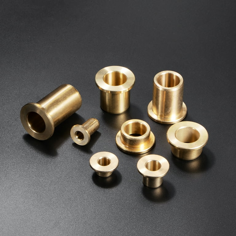 Flange Bearing Sleeve 15mm x 21mm x 15mm Bronze Self Lubricating
