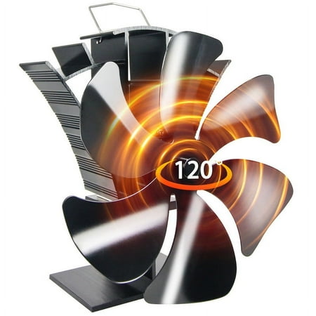 

6 Blades Wood Burning Stove Fan Heat Powered Fireplace Fan for /Wood/Log Burning Stove Silent Eco Fan with Efficient Heat Distribution