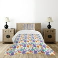 thumbnail image 4 of Ambesonne Music Quilted Bedspread Set 2 Pcs, Colorful Instruments Bass, Twin Size, Multicolor, 4 of 5