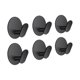 thumbnail image 1 of Ganchos adhesivos de 6 piezas, ganchos de pared para baño sin taladrar, ganchos para toallas impermeables, negro mate, 48mm, 1 of 3