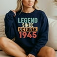 thumbnail image 4 of Legend October 1945 80th Birthday 80 Year Old – T-Shirt, Hoodie & Sweatshirt – Milestone Celebration – Perfect for Birthdays, 4 of 6