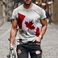 thumbnail image 2 of Honeeladyy Mens Short Sleeve Patriotic T-Shirt Summer Crew Neck Print Casual Pullover Muscle Workout Athletics Tees Gift White M, 2 of 5