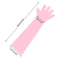 thumbnail image 2 of Guantes desechables de brazo largo, guantes de película plástica para cocinar, limpiar la granja, 100 piezas, color rosa Scienceny AF0103-04B, 2 of 6