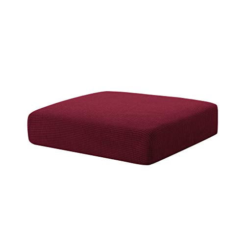 Hokway Stretch couch cushion Slipcovers Reversible cushion Protector Slipcovers Sofa cushion Protector covers(Wine,Small)