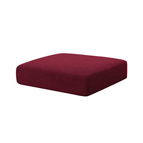 Hokway Stretch couch cushion Slipcovers Reversible cushion Protector Slipcovers Sofa cushion Protector covers(Wine,Small)