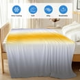 thumbnail image 4 of Orange Grey White Cooling Blanket,Lightweight Breathable Summer Throw Blanket with Double Sided Cold Effect,Farmhouse Ombre Color Modern Simple Picnic Blankets Bed Sheet for Hot Sleepers 40"x60", 4 of 8