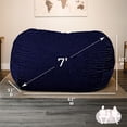 thumbnail image 4 of Big Joe Fuf 7Ft Giant Foam Bean Bag Chair, Oversized Couch with Removable Cover for Kids, Teens, Adults, Midnight Plush, Soft Polyester, 7 Foot, 4 of 10