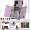thumbnail image 4 of SaniMore Case for Samsung Galaxy S22 Ultra 6.8" 2022, [Flip Wallet with Card Slots] [Kickstand] [Shockproof & Anti-fall] Wear-resistant  Retro PU Leather Rugged Cover For Galaxy S22 Ultra, Purple, 4 of 6