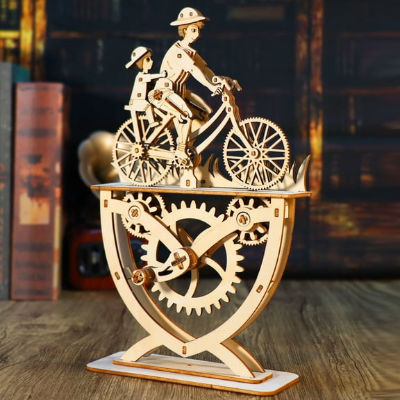 3D Wooden Puzzles For Adults Mechanical Bicycle Father and Son Crafts To Build Mechanical Model Kits Christmas Perfect Gifts For Women