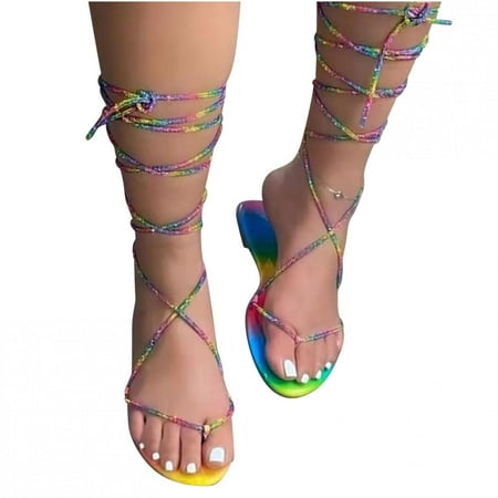 

Bidobibo Womens Strap Flat Flip Flop Sandals Women Flat Sandals Flip Flop Slippers Sandals Summer Rhinestones Breathable Beach Sandals Casual Flat Thongs Walking Travel Beach Sandals