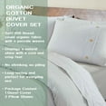 thumbnail image 3 of Superior Gina Organic Cotton Duvet Cover Set, King/California King, White, 3 of 9