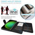 thumbnail image 5 of CoverON For Samsung Galaxy S24 Leather Case, RFID Blocking Wallet 6x Card Slot Holder Cover Flip Folio Phone Pouch, Black, 5 of 6