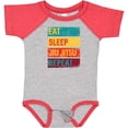 thumbnail image 3 of Inktastic Eat Sleep Jiu Jitsu Repeat Boys or Girls Baby Bodysuit, 3 of 5