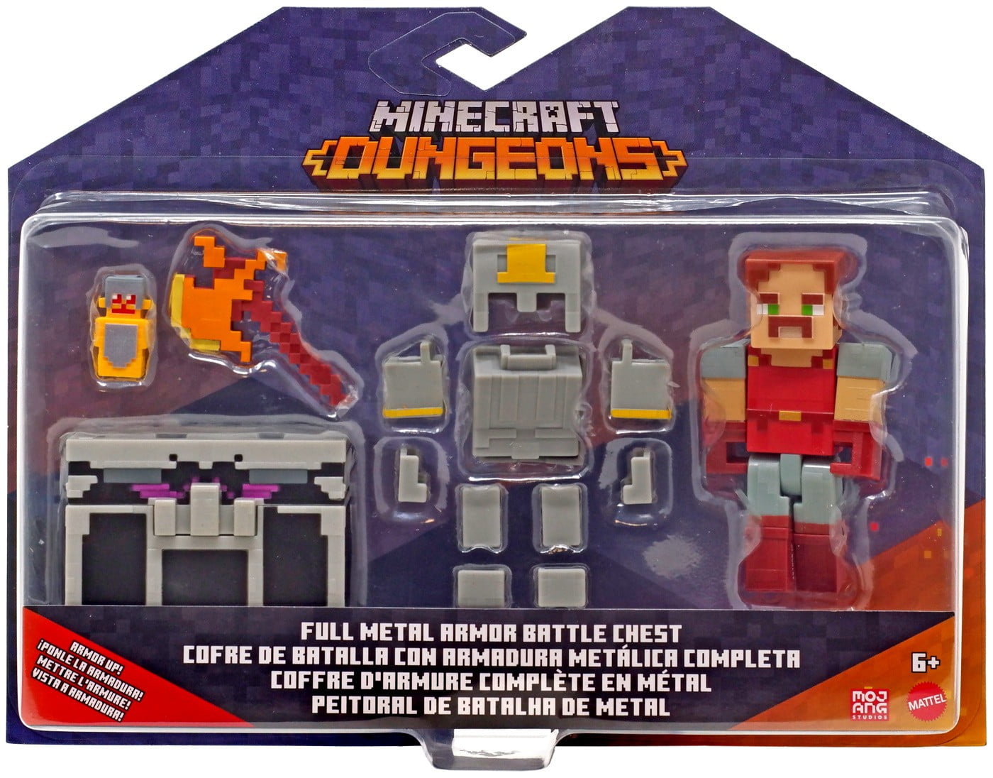 Minecraft Dungeons Full Metal Armor Battle Chest Action Figure