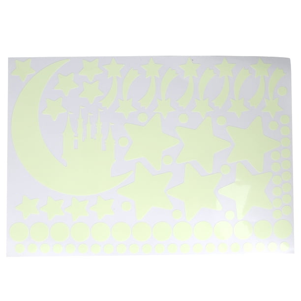 Stickers Glow In The Dark 100 Pegatinas Luminosas De Estrellas Para Pared - Brillan En La Oscuridad, Para Dormitorio Infantil, Guardería, Color Amarillo Ghost Pilots