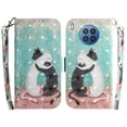 thumbnail image 2 of Case for Honor 50 LITE Cover Magnetic 3D Pattern Wallet Flip Case With Strap - Black cat and white cat, 2 of 5