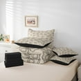 thumbnail image 6 of jejeloiu Kawaii Bowknot Bow 7-Piece Bedding Comforter Set,Chic Ribbon Bowtie King Bedding Sets,Brown Black Bed Sheets For Girl Breathable Home Decor Reversible, 6 of 8