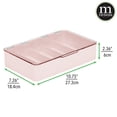 thumbnail image 3 of mDesign Plastic Stackable Eyeglass Organizer, 5 Sections, 2 Pack, Light Pink, 3 of 8