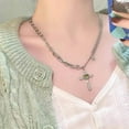 thumbnail image 5 of Emerald Cross Heart Birthstone Necklaces,Zircon Cross Necklace Crucifix Religious Miraculous Medal Choker,Faith Necklace,Green, 5 of 7