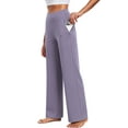 thumbnail image 2 of NELEUS Womens 29" Wide Leg Pants Athletic Yoga Leggings Casual Sweatpants Stretch Dress with Pockets,Light Purple,US Size M, 2 of 8