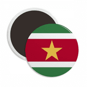 Suriname National Flag South America Country Round Ceracs Fridge Magnet Keepsake Decoration