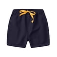 thumbnail image 5 of 3-Pack Girls' Casual Shorts Elastic Waist Cotton Play Short Pants with Cute Bow Detail Stretchy Comfortable Summer Lounge Activewear Multipack Toddler Bottoms, 5 of 8