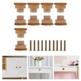 thumbnail image 2 of MasteelfCA 10Pcs Rattan Dresser Knobs Round Wooden Drawer Knobs Cabinets Handles Pulls, 2 of 8