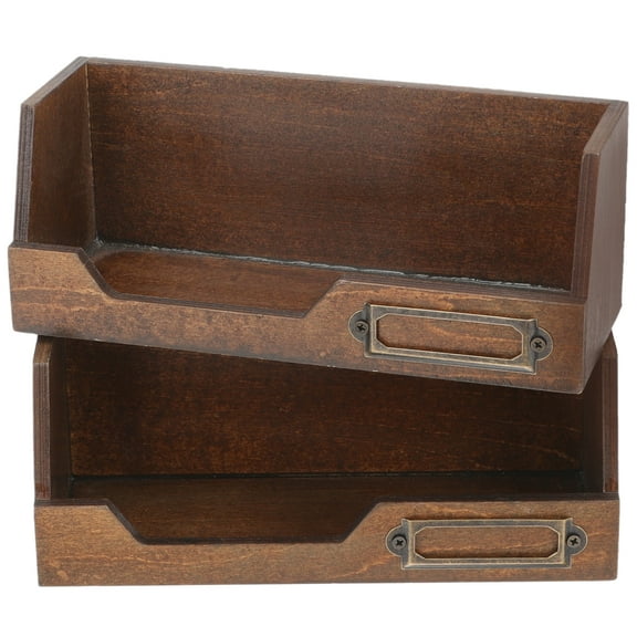 2 Pcs Tape Holder Organizer Storage Box Practical Desktop