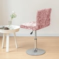 thumbnail image 2 of XUELC Crushed Velvet Brown Bar Stool Cover Stretch Stool Cover Swivel Counter Stool Cover Low Profile Short Back Chair Protective Cover 2pc, 2 of 7