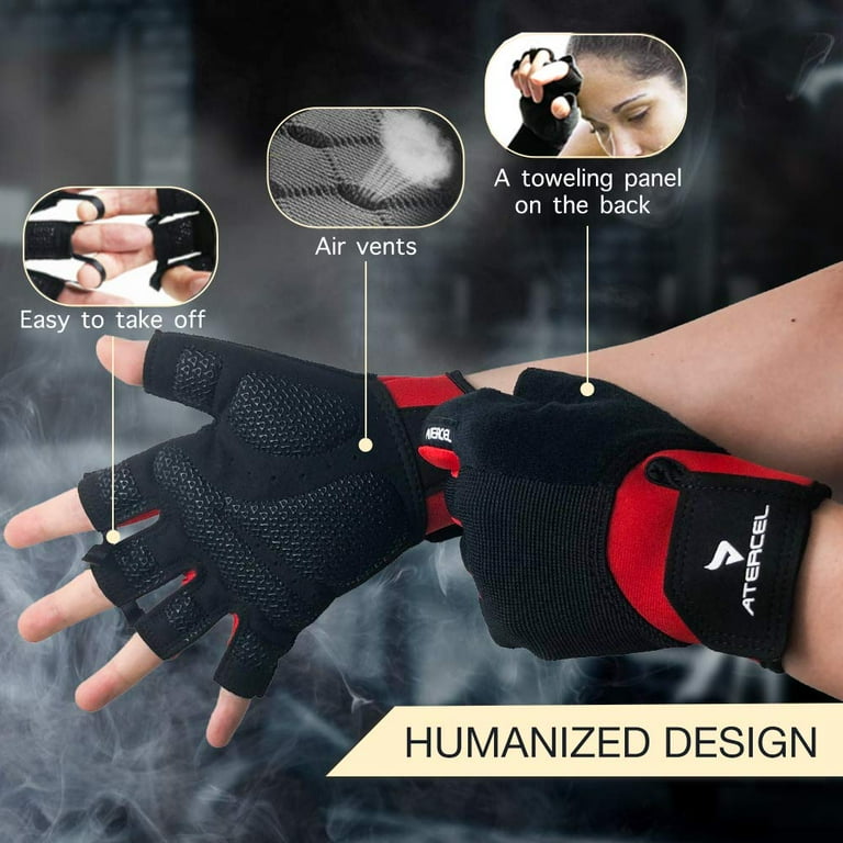 Atercel Workout Gloves for Men Women Gym Weight Lifting Gloves