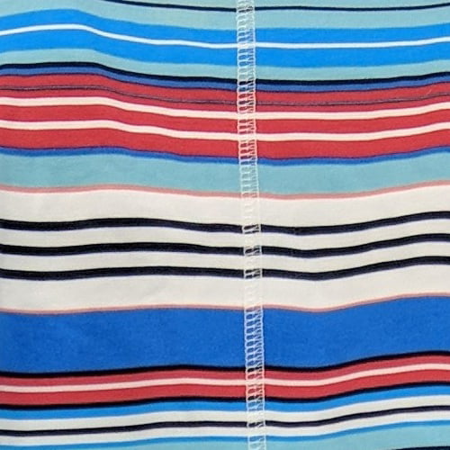 Denim & Co. Women's Top Sz Striped Printed Jersey w/ 3/4 Sleeve 